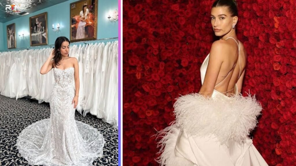 hailey bieber wedding dress